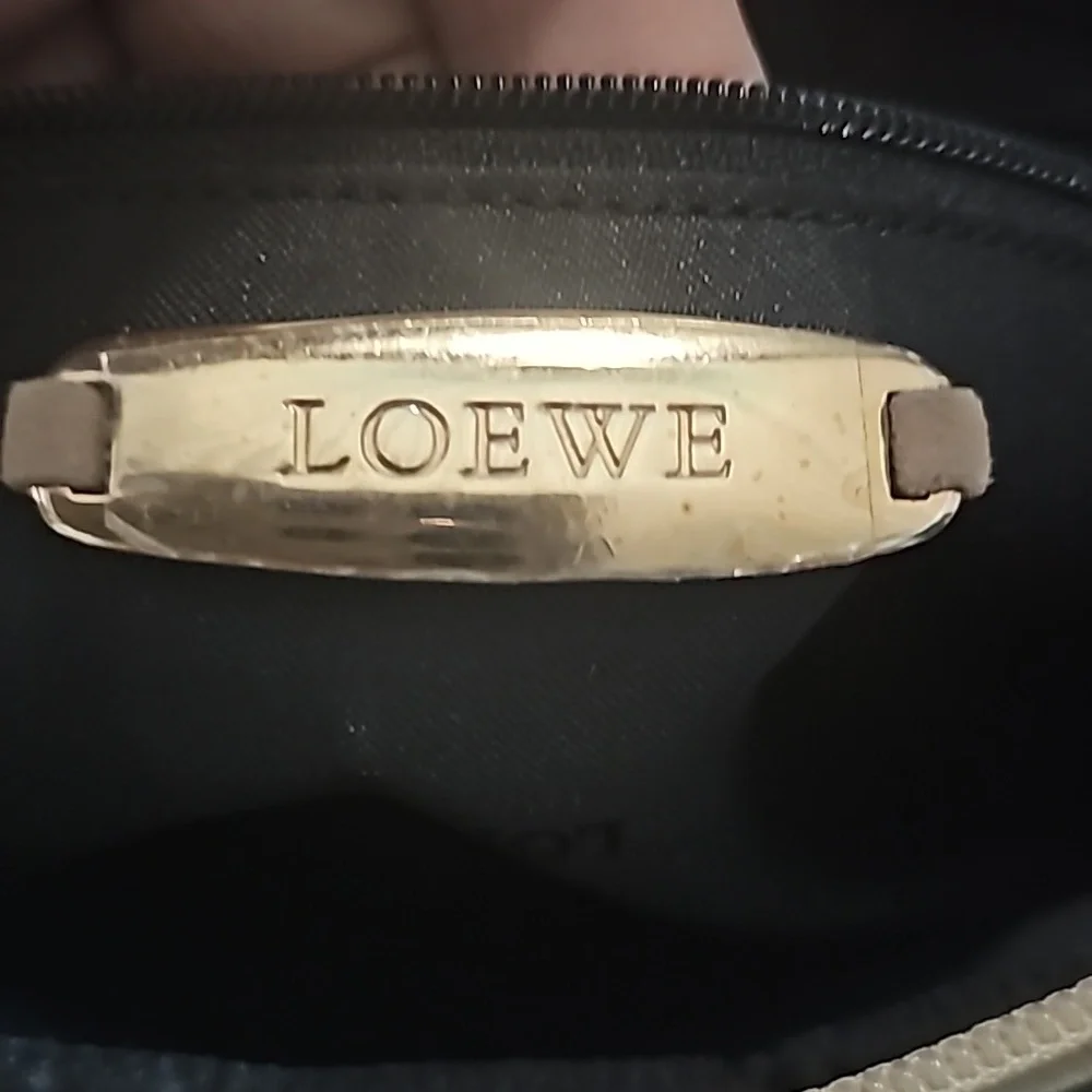 Loewe Rare Damier Teal Pasley  Suede Handbag.. - Picture 4 of 5